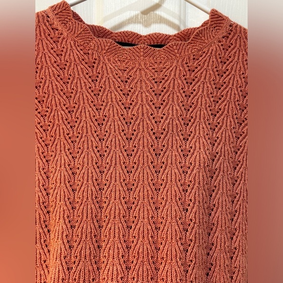 Boden Pointelle Stitch Sweater Pink Sz XS Wool Feminine Girly Holiday Chic Boho - Picture 4 of 10